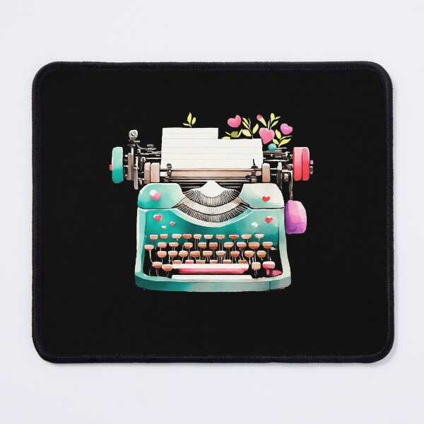 Item preview, Cool Vintage Colorful Typewriter with Hearts Author Writer designed and sold by smartrocket.