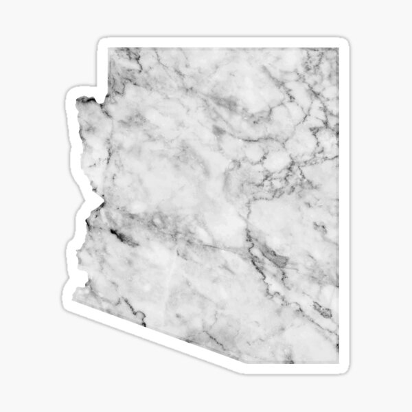 Arizona - White Marble Sticker
