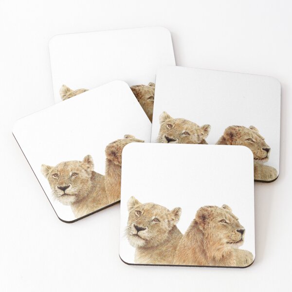 Item preview, Lions coloured pencil drawing for charity designed and sold by JayTCee.