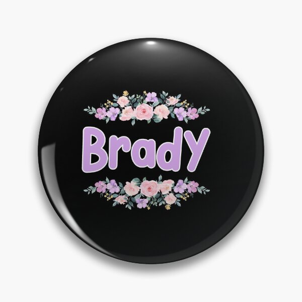 Item preview, Purple Flower Brady Name Label (Black) designed and sold by NormadWorld.