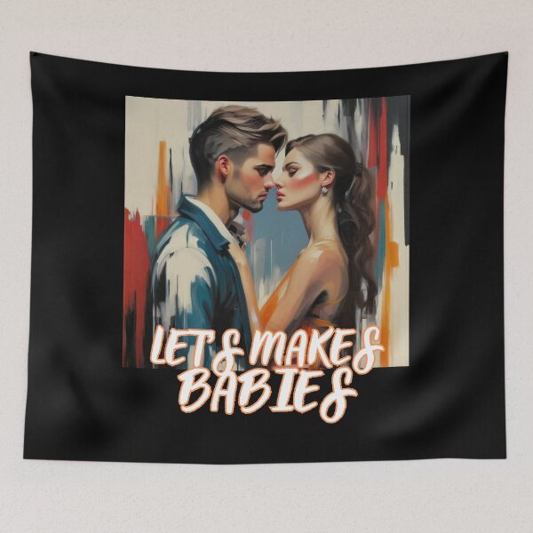 Item preview, Lets makes babies cute couple white woman and guy happy gifts for valentines designed and sold by thankful-loco.