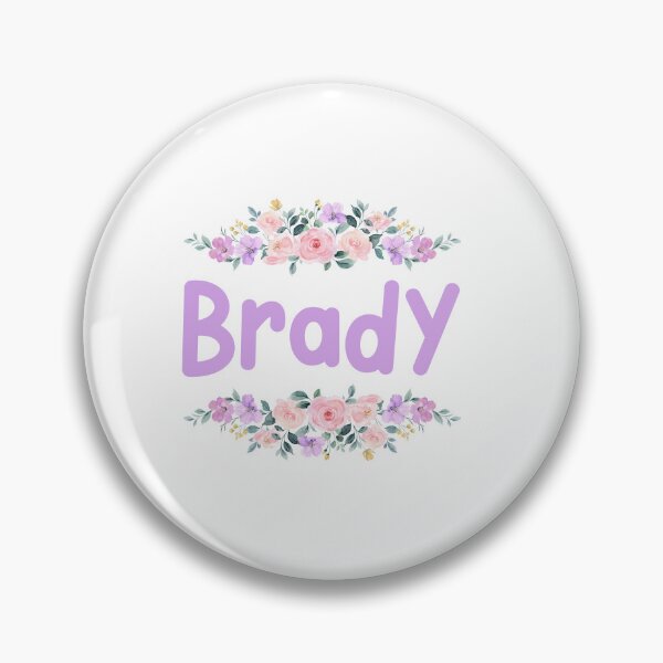 Item preview, Purple Flower Brady Name Label  designed and sold by NormadWorld.