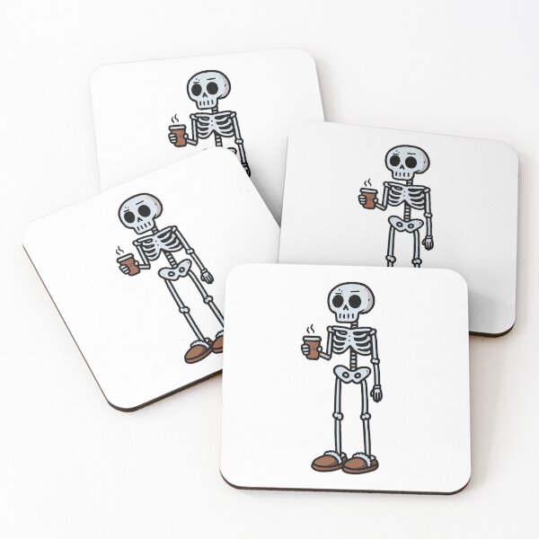 Item preview, Skeleton squeezing a cup of coffee designed and sold by DRAGON FIRE.
