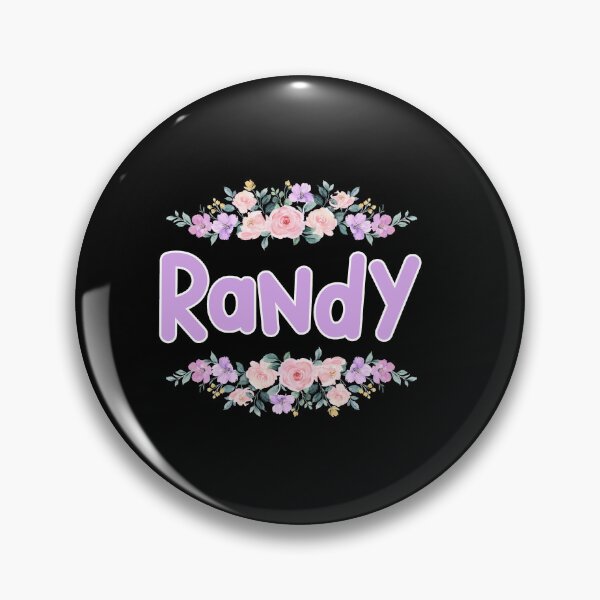 Item preview, Purple Flower Randy Name Label (Black) designed and sold by NormadWorld.