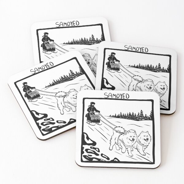 Item preview, Samoyed Stamp Art designed and sold by BrinaDraws.