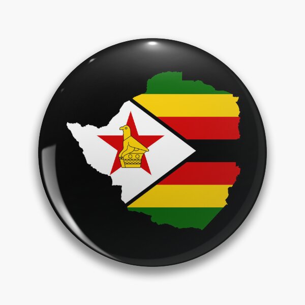 Item preview, Flag Map of Zimbabwe designed and sold by feether-store.