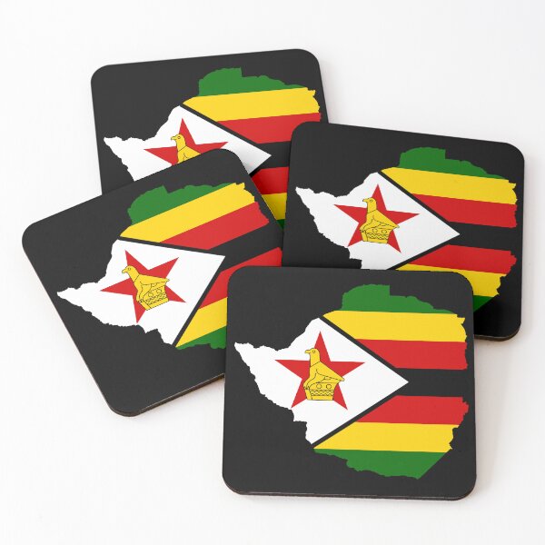Item preview, Flag Map of Zimbabwe designed and sold by feether-store.