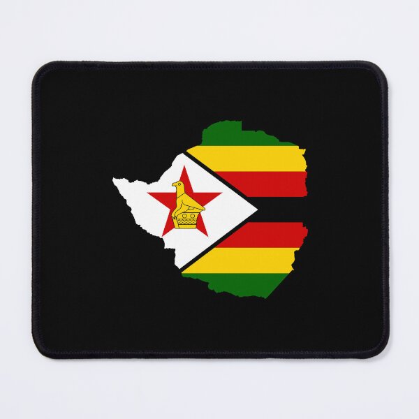 Item preview, Flag Map of Zimbabwe designed and sold by feether-store.