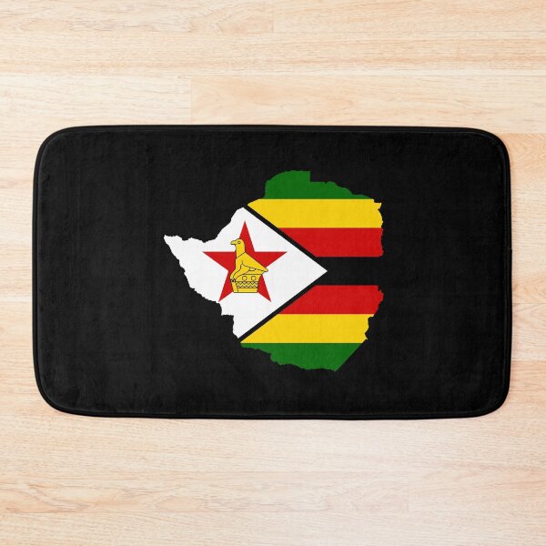 Item preview, Flag Map of Zimbabwe designed and sold by feether-store.