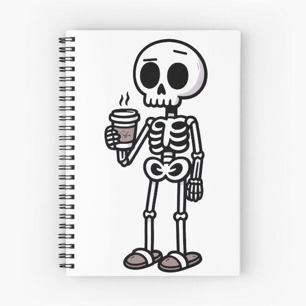 Item preview, Skeleton squeezing a cup of coffee designed and sold by DRAGON FIRE.