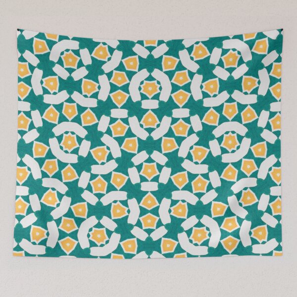 Item preview, A pattern of white and yellow shapes designed and sold by johndesign88.