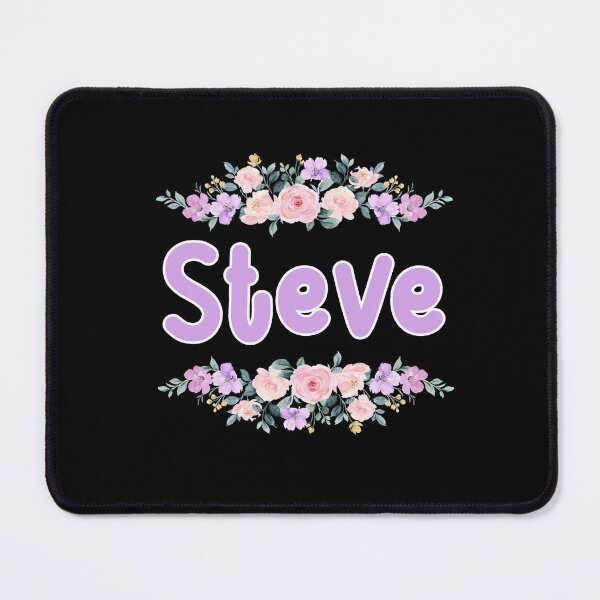 Item preview, Purple Flower Steve Name Label (Black) designed and sold by NormadWorld.