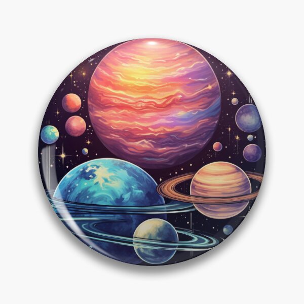 Item preview, Space Stickers Galactic Wonders Vibrant Space and Planet Sticker Collection designed and sold by UncleFizziwigs.