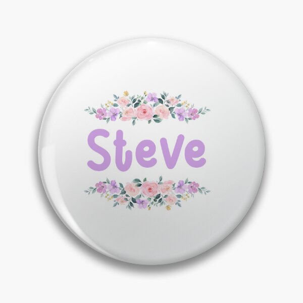 Item preview, Purple Flower Steve Name Label designed and sold by NormadWorld.