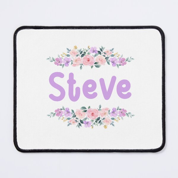 Item preview, Purple Flower Steve Name Label designed and sold by NormadWorld.