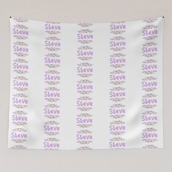 Item preview, Purple Flower Steve Name Label designed and sold by NormadWorld.