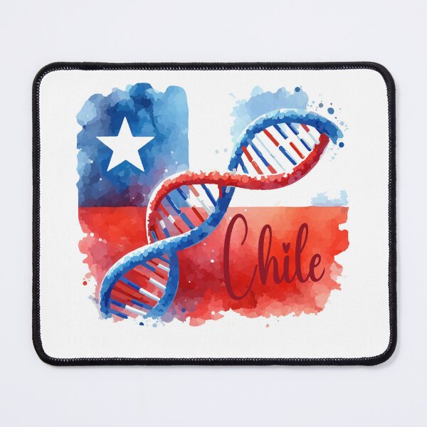 Item preview, Chilean Flag Watercolor DNA Strand Art designed and sold by SambaStyles.