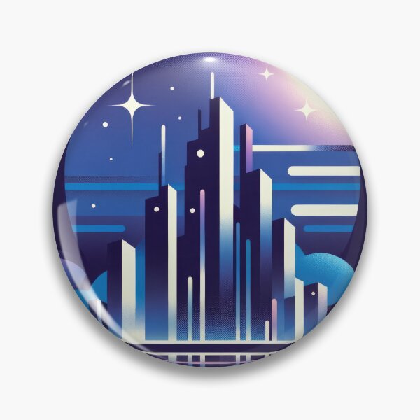 Item preview, Futuristic Cityscape Under Starry Sky designed and sold by SunkenCost.