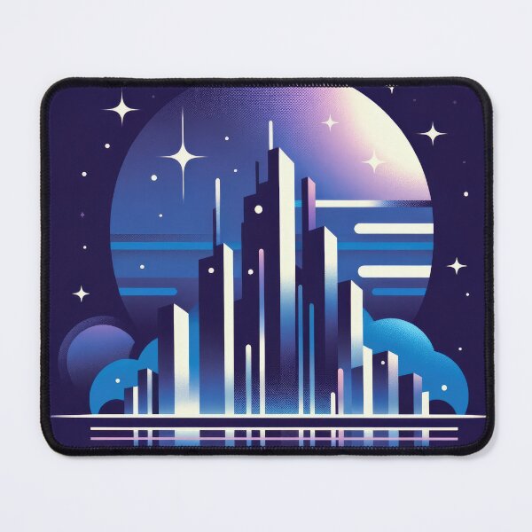 Item preview, Futuristic Cityscape Under Starry Sky designed and sold by SunkenCost.