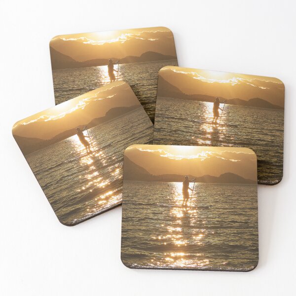Item preview, Freedom afloat with a paddle-boarding sunset designed and sold by Gelastic.