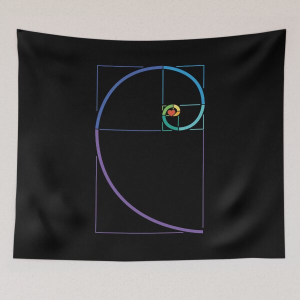 Item preview, Fibonacci Heart Math Geometry Golden Ratio designed and sold by vonplatypus.