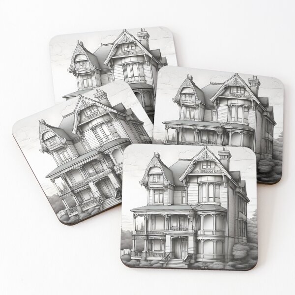 Item preview,  Victorian Historical House Sketch designed and sold by SloganExpress.