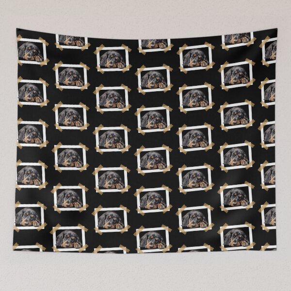 Item preview, Cachorro de sabueso austriaco negro y fuego durmiendo designed and sold by TheAnimalZ00.