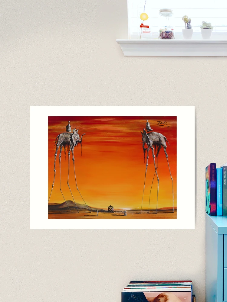 Salvador Dali Impression sur toile Motif éléphants (2) Impression sur toile Décoration murale d'intérieur moderne Cadeau encadré 60 x 90 cm Salvador Dali Impression sur toile Motif éléphants (2) Impression sur toile Décoration murale d'intérieur moderne Cadeau encadré 60 x 90 cm