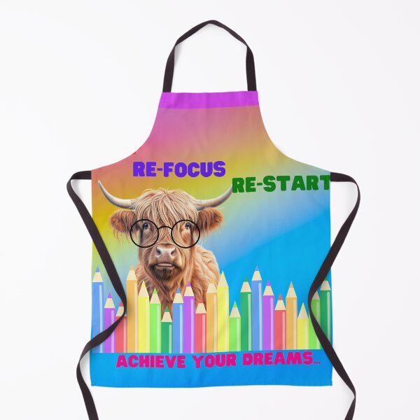 Item preview, Highland Cow Life Quote Stop Refocus Restart Achieve Your Dreams designed and sold by SLDB.