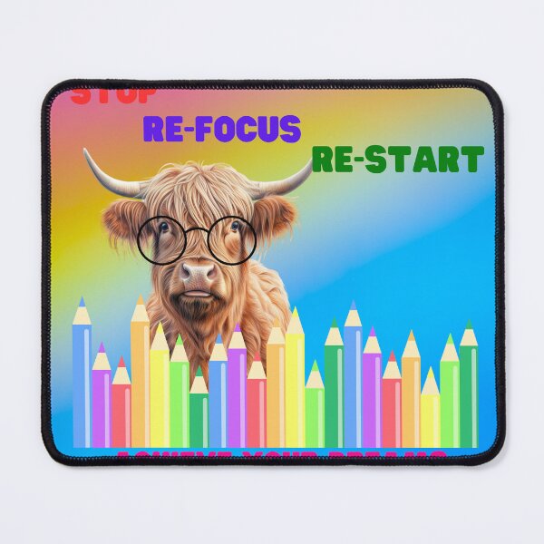 Item preview, Highland Cow Life Quote Stop Refocus Restart Achieve Your Dreams designed and sold by SLDB.