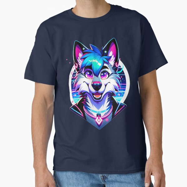 Item preview, Cyberpunk Neon Furry Anthro Wolf designed and sold by BlueBullBazaar.