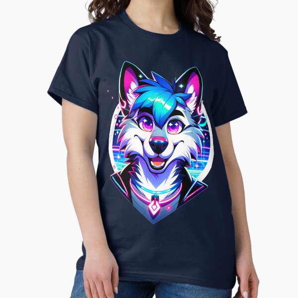 Item preview, Cyberpunk Neon Furry Anthro Wolf designed and sold by BlueBullBazaar.