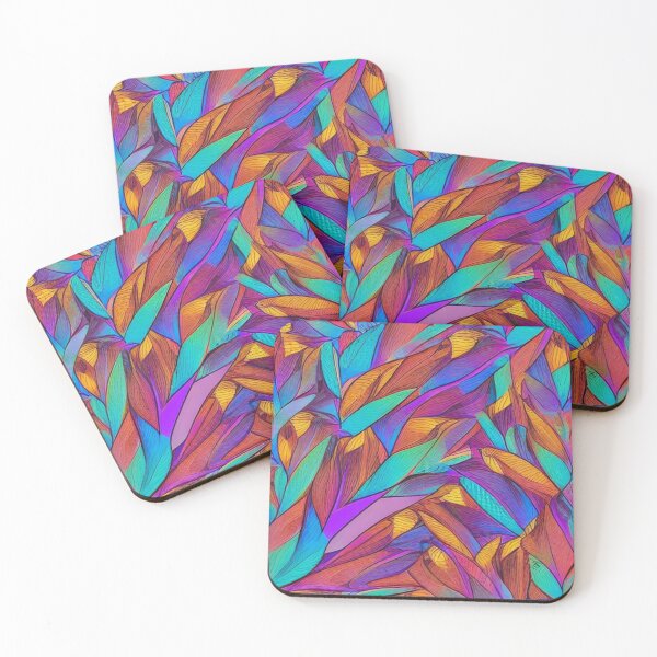 Item preview, Abstract Colorful Leaves Pattern designed and sold by calibrit.
