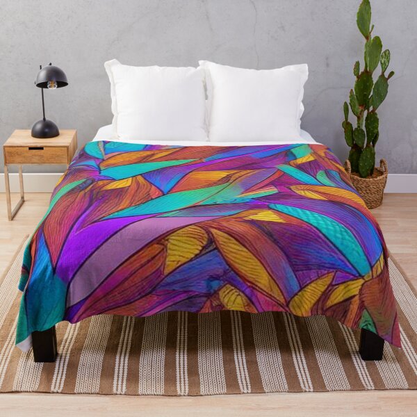 Item preview, Abstract Colorful Leaves Pattern designed and sold by calibrit.