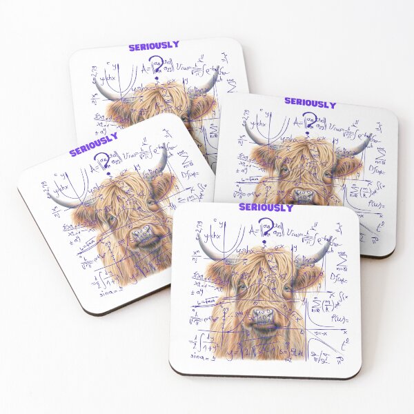 Item preview, Highland Cow Questioning Complecx Math Board Seriously ? designed and sold by SLDB.