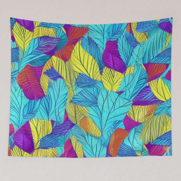 Item preview, Abstract Colorful Leaves Pattern designed and sold by calibrit.