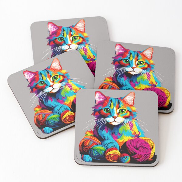 Item preview, Rainbow funny and cheerful kitten. designed and sold by Zofia Sosnecka.