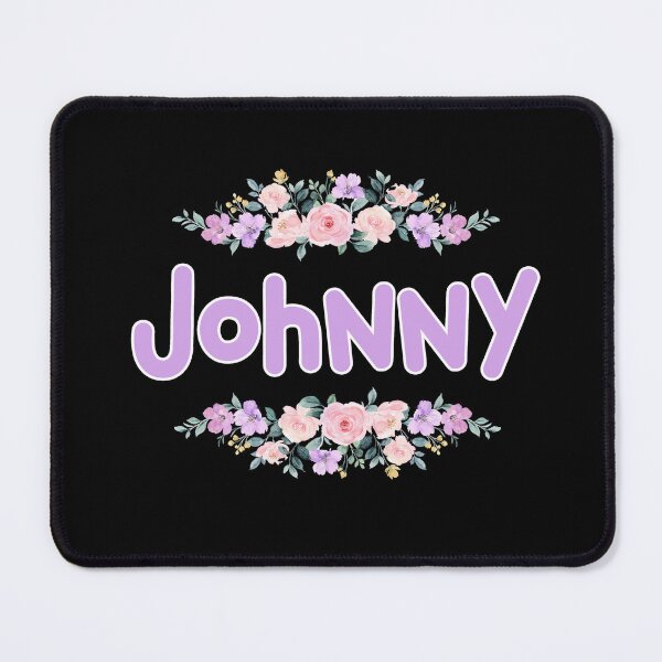 Item preview, Purple Flower Johnny Name Label (Black) designed and sold by NormadWorld.