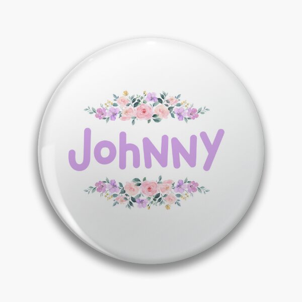 Item preview, Purple Flower Johnny Name Label  designed and sold by NormadWorld.
