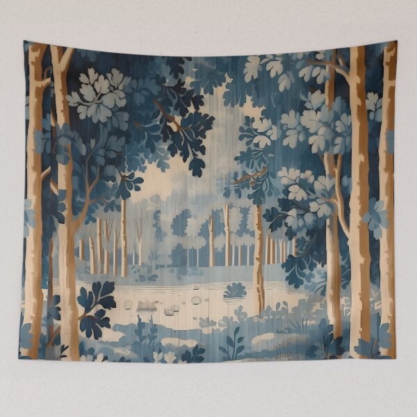 Item preview, Vintage Antique 1800s Forest Tapestry designed and sold by ptlsprntsdsgn.