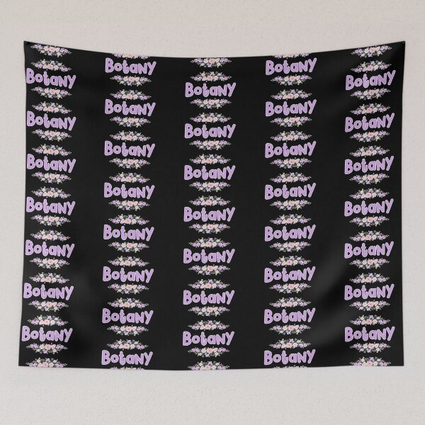 Item preview, Purple Flower Botany Name Label (Black) designed and sold by NormadWorld.