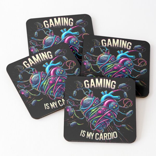 Item preview, Gaming is my cardio Neon Gamer's Pulse - Lively Game Controller designed and sold by CogniCraft.