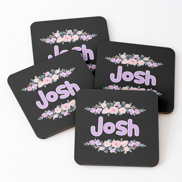 Item preview, Purple Flower Josh Name Label (Black) designed and sold by NormadWorld.