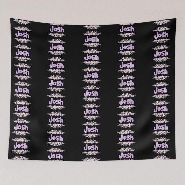 Item preview, Purple Flower Josh Name Label (Black) designed and sold by NormadWorld.