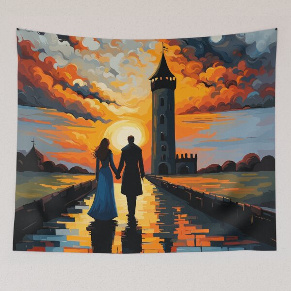 Item preview, Victorian Lovers holding hands Valentine's Day Artwork designed and sold by Collision19.