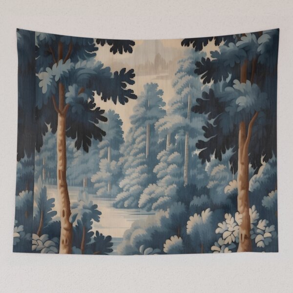 Item preview, Vintage Antique 1800s Forest Tapestry designed and sold by ptlsprntsdsgn.