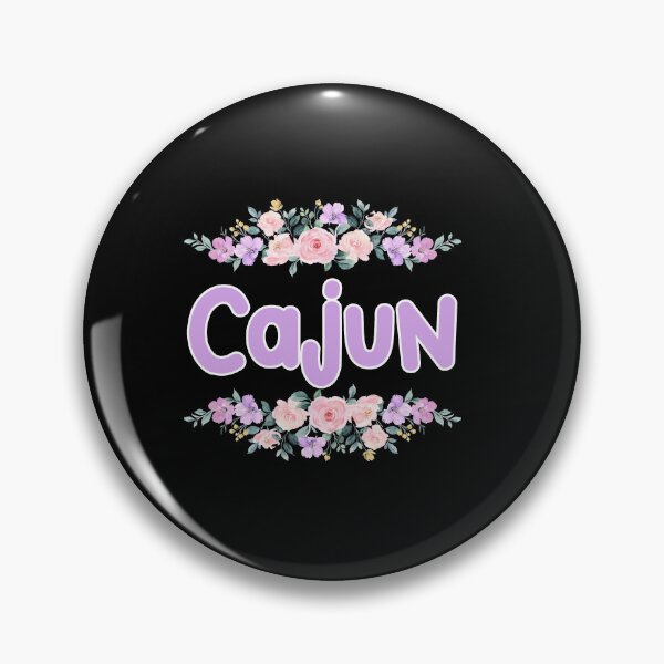 Item preview, Purple Flower Cajun Name Label (Black) designed and sold by NormadWorld.