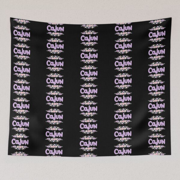 Item preview, Purple Flower Cajun Name Label (Black) designed and sold by NormadWorld.