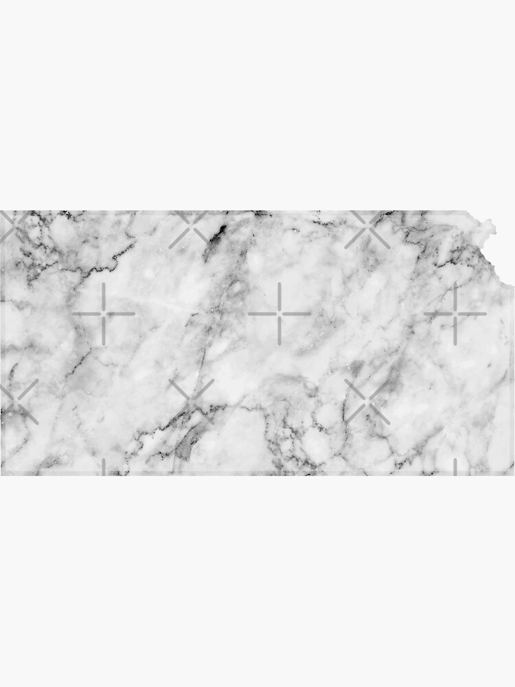 "Kansas White Marble" Sticker by arbos Redbubble