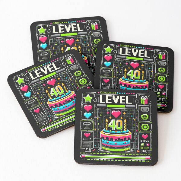 Item preview, Level 40 Retro Level 40 Achievement - Classic Gamer Birthday designed and sold by CogniCraft.